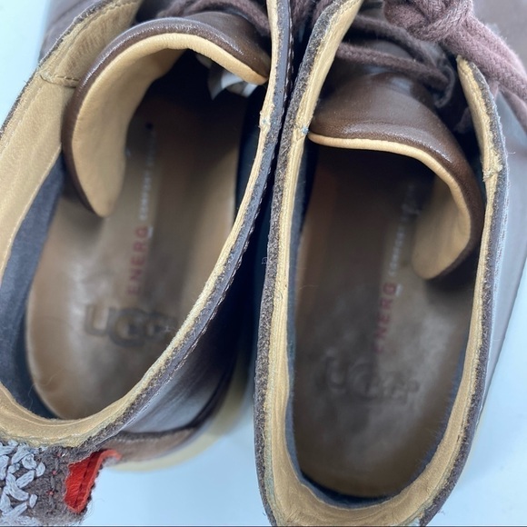 Ugg brown leather lace up ankle shoes - Picture 5 of 8